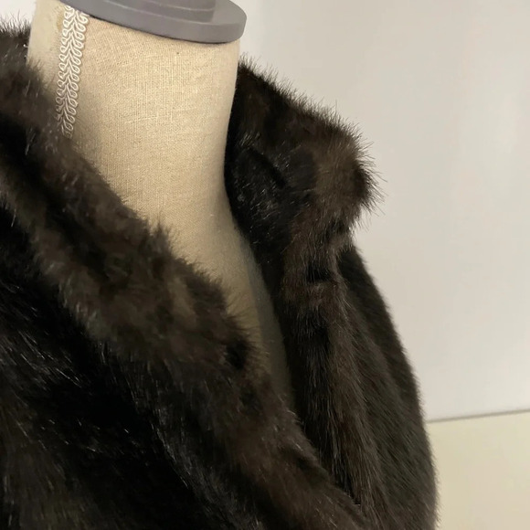 Edit by Jeanne Beker Faux Fur Vest Dark Brown Size Medium Retro Streetwear - Picture 7 of 13